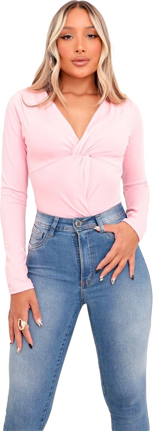 Imagem principal Body Bore Bori YWC ind Manga Longa Decote V Roupas Femininas vermelho YWC ind vermelho