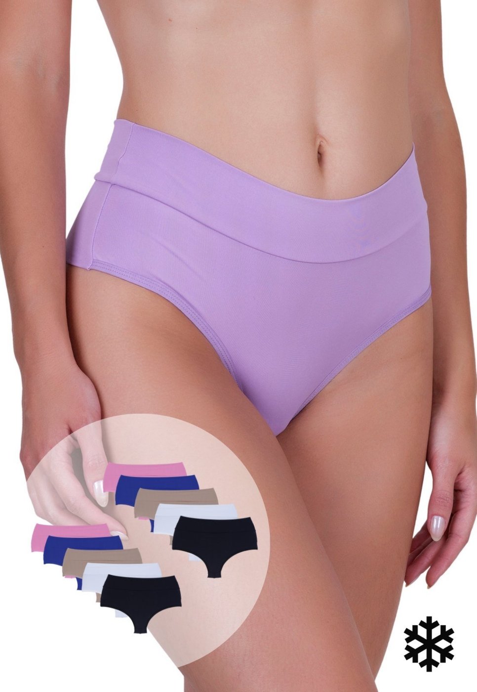 Imagem principal Kit 10 Calcinhas Femininas Microfibra Amorosa Cós Duplo Fio Duplo Concept Lingerie multicolorido Concept Lingerie multicolorido