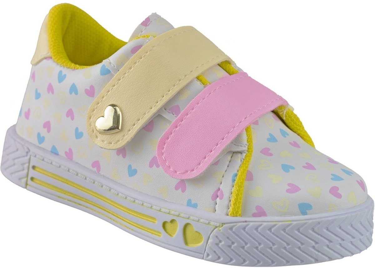 Infantil - Tênis Kiath Menina Coração Casual Delicada Colorido Volta as Aulas Moda Confortável Promoção