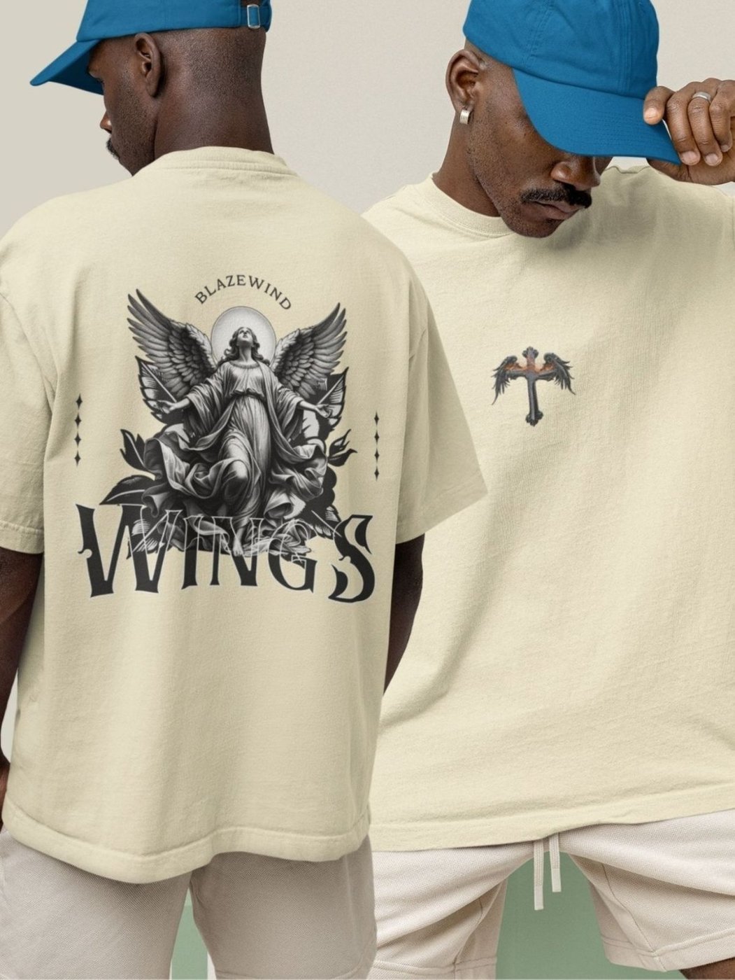 Imagem principal Camiseta Masculina GuGi Escultura Anjo Wings Off White off-white white Gugi off-white white