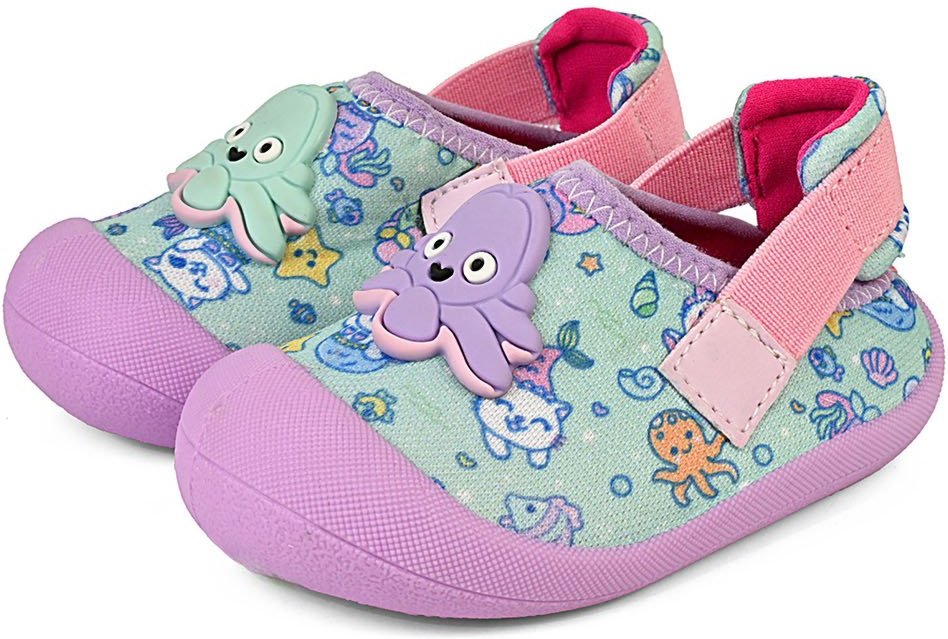 Imagem principal Infantil - Sapatinho Babuche Conforto Slip On Menina Verão Sereia Mzkid azul/lilás/rosa azul Mzkid azul/lilás/rosa azul