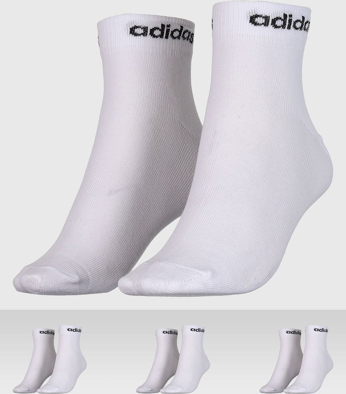 Meia Unissex Adidas Performance Cano Médio Branca