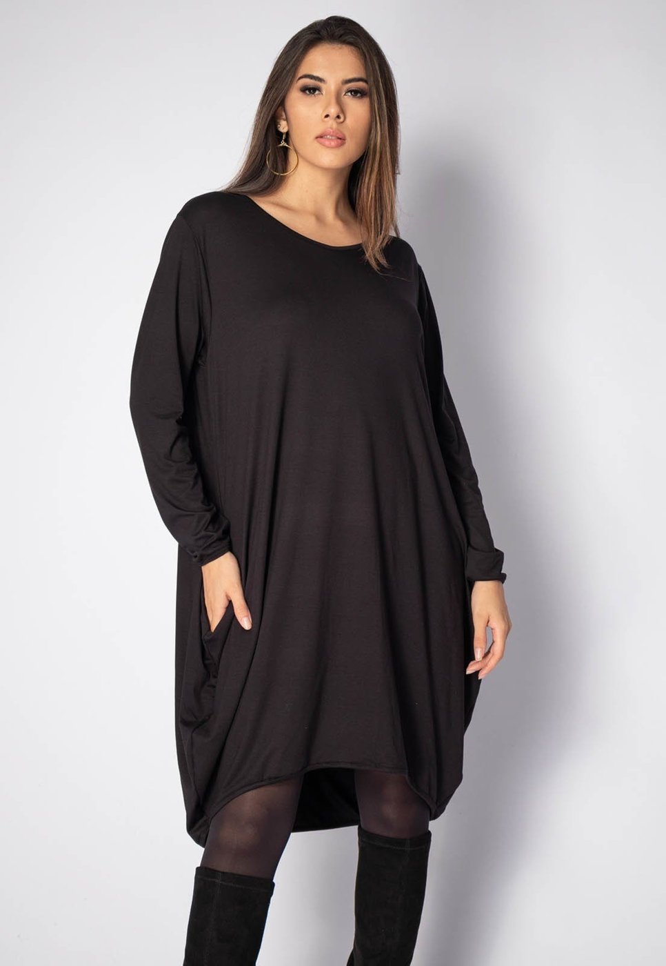 Vestido Curto Amazonia Vital Malha Amplo Always Manga Longa