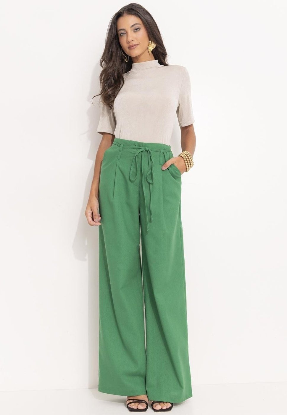 Calça Feminina Em Linho Quintess