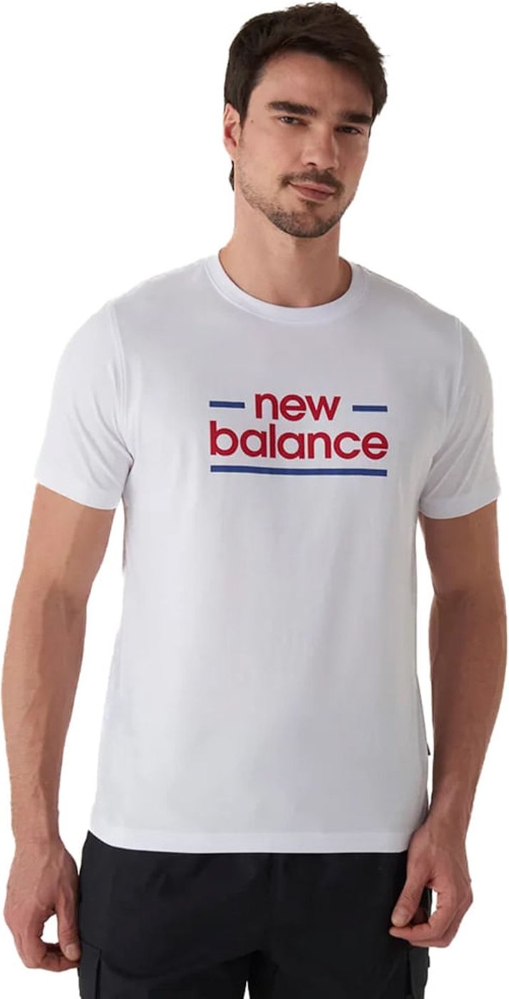 Imagem principal Camiseta Masculina New Balance Estampa Vermelho branco New Balance branco