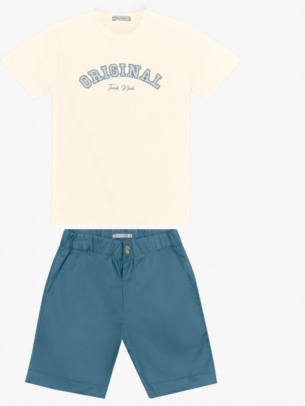 Imagem principal Infantil - Conjunto Masculino Camiseta com Bermuda Trick Nick Off White off-white white Trick Nick off-white white