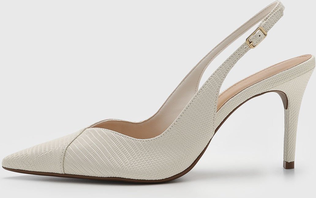 Imagem principal Scarpin Feminino Arezzo Slingback Texturizado Off-White off-white white Arezzo off-white white