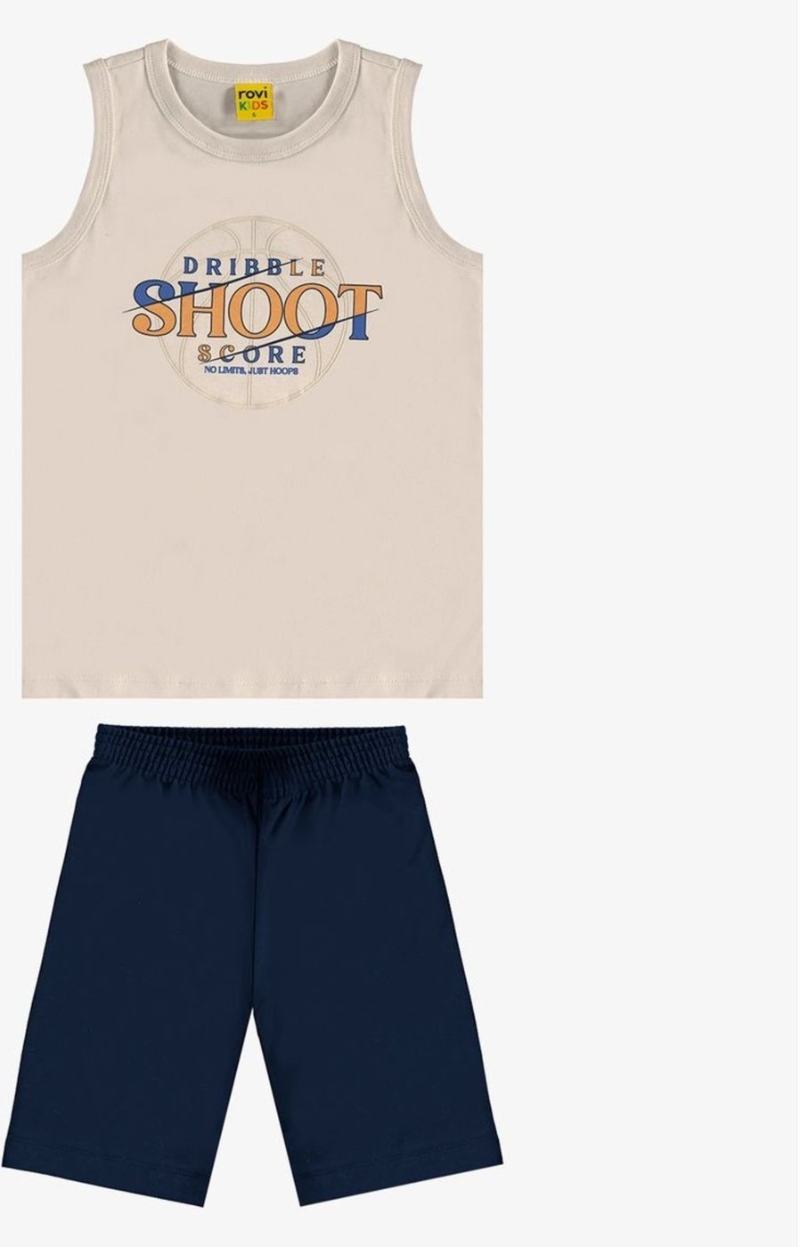 Imagem principal Infantil - Conjunto Regata c/ Bermuda em Meia Malha Rovi Rovitex Kids amarelo Rovitex Kids amarelo