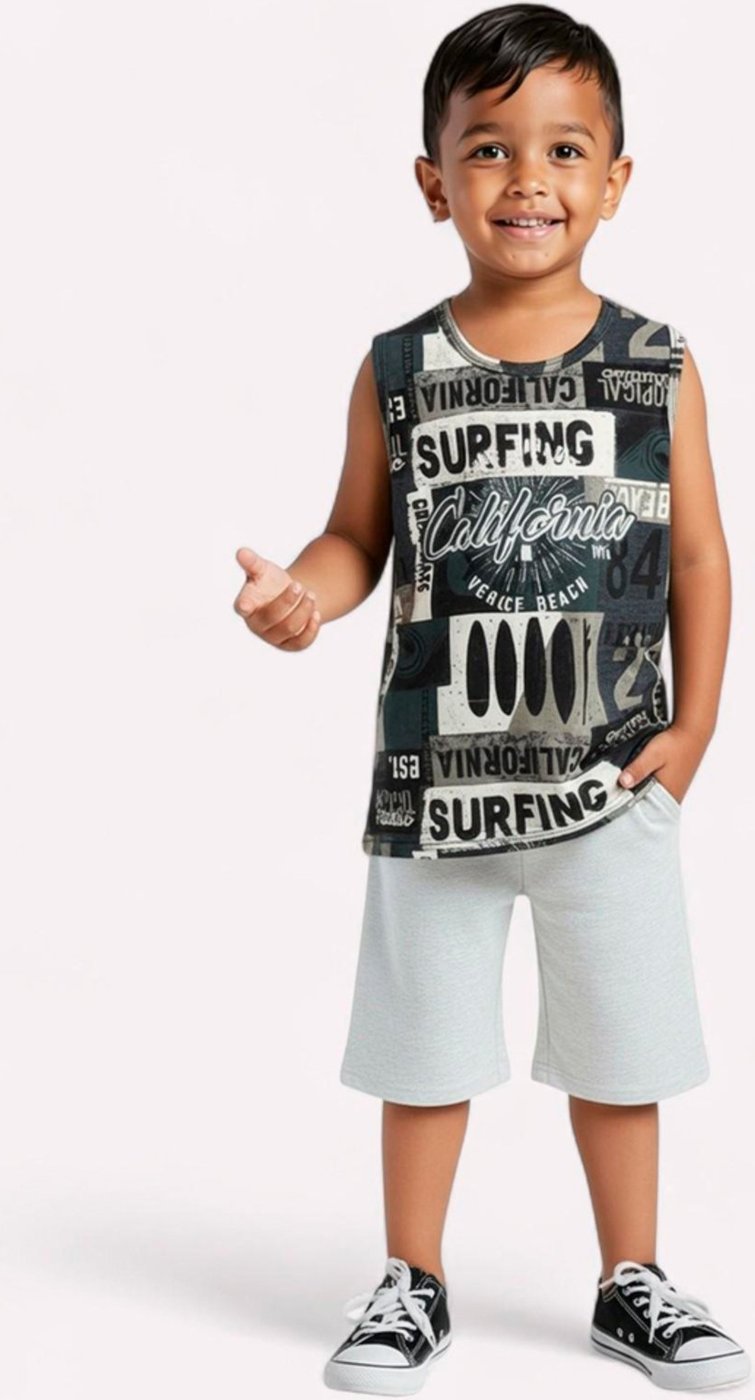 Imagem principal Infantil - Conjunto Menino Califórnia Kyly cinza Kyly cinza