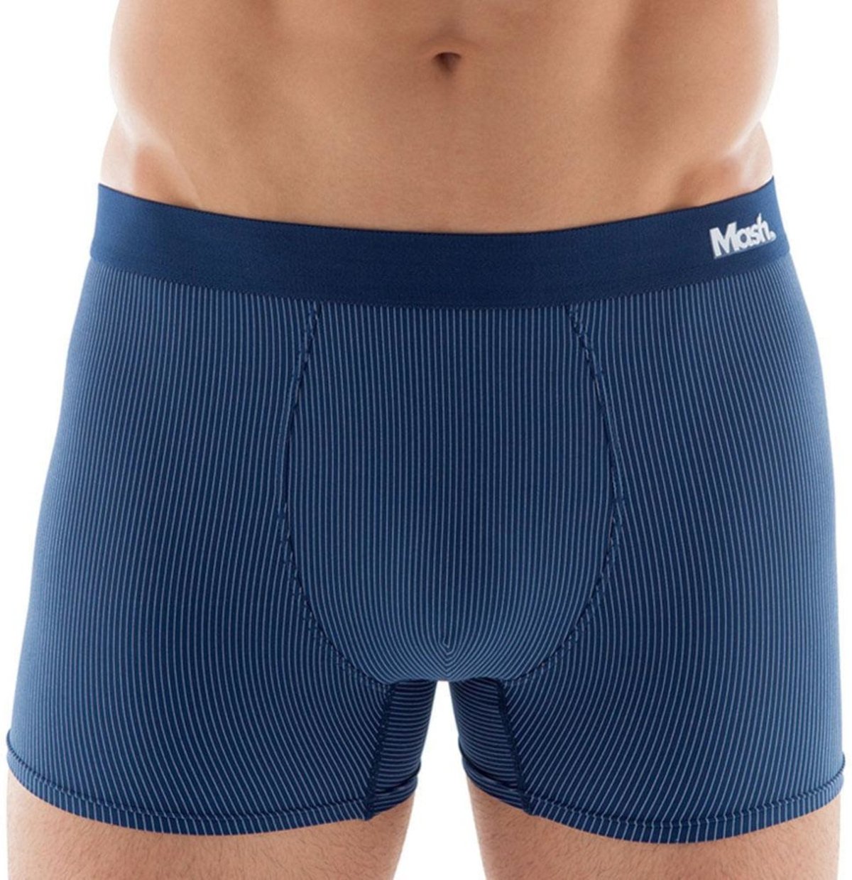 Imagem principal Cueca Boxer Mash Masculina Risca de Giz Microfibra Elástico preto MASH preto