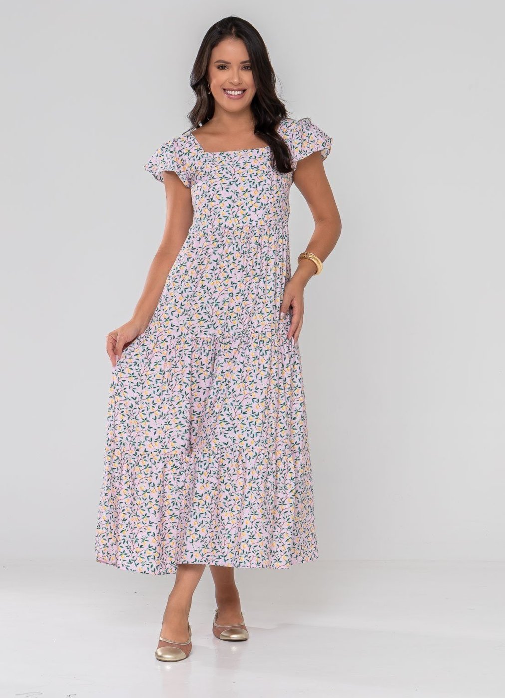 Vestido Aura Débora Viscoamida Limões