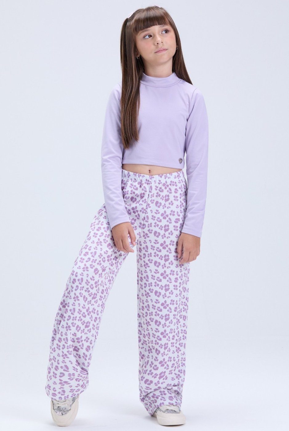 Imagem principal Infantil - Conjunto Feminino de Inverno Cropped e Calça Oncinha VIDA COSTEIRA preto VIDA COSTEIRA preto