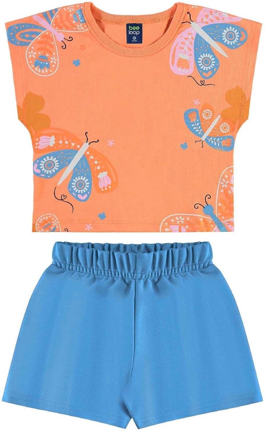 Imagem principal Infantil - Conjunto Blusa Borboleta e Short Bee Loop branco Bee Loop branco