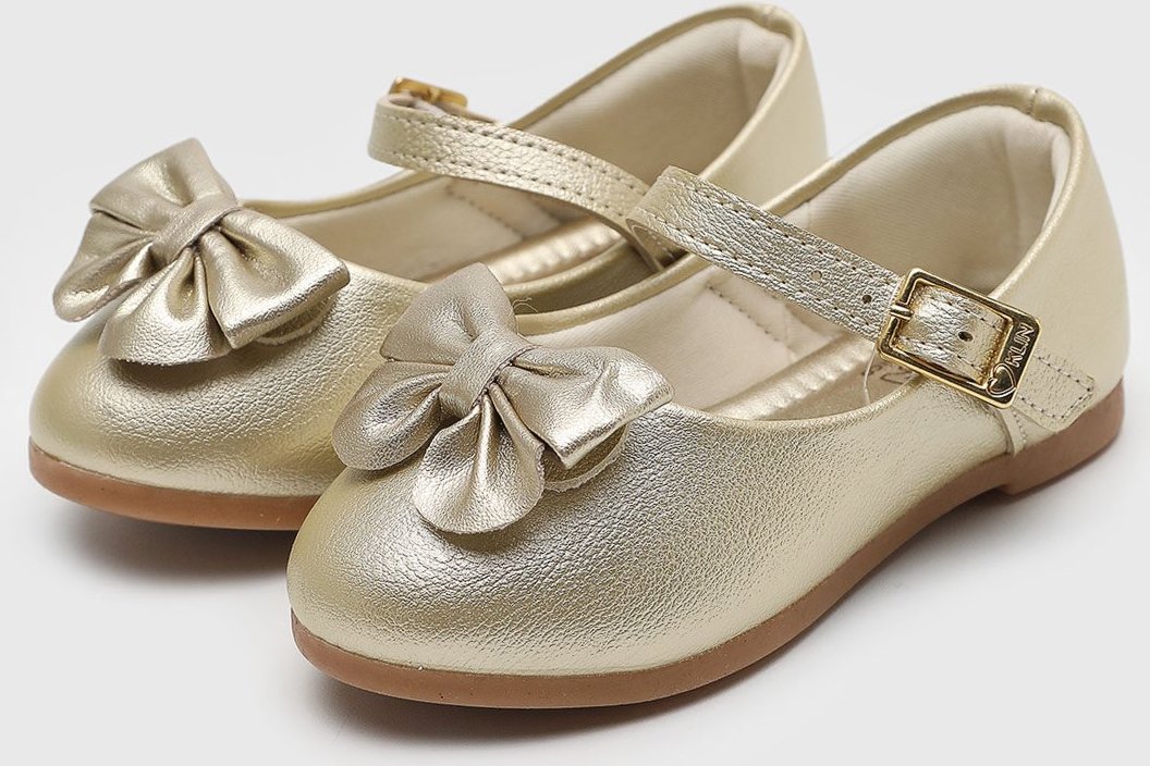 Imagem principal Infantil - Sapatilha Klin Princesa Laço Dourada dourado Klin dourado