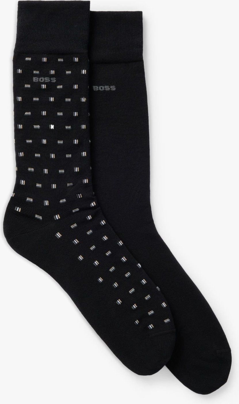 Imagem principal Dois Pares De Meias De Comprimento Regular Em Algodão Boss preto Boss preto