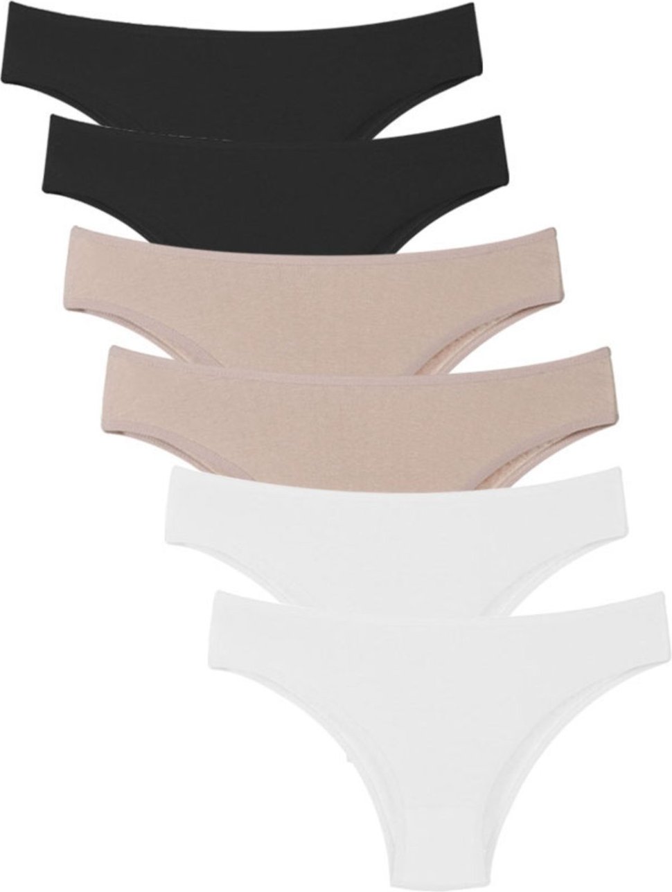 Kit 6 Calcinhas Tanga Sortida Algodão Conforto A10 Colorido