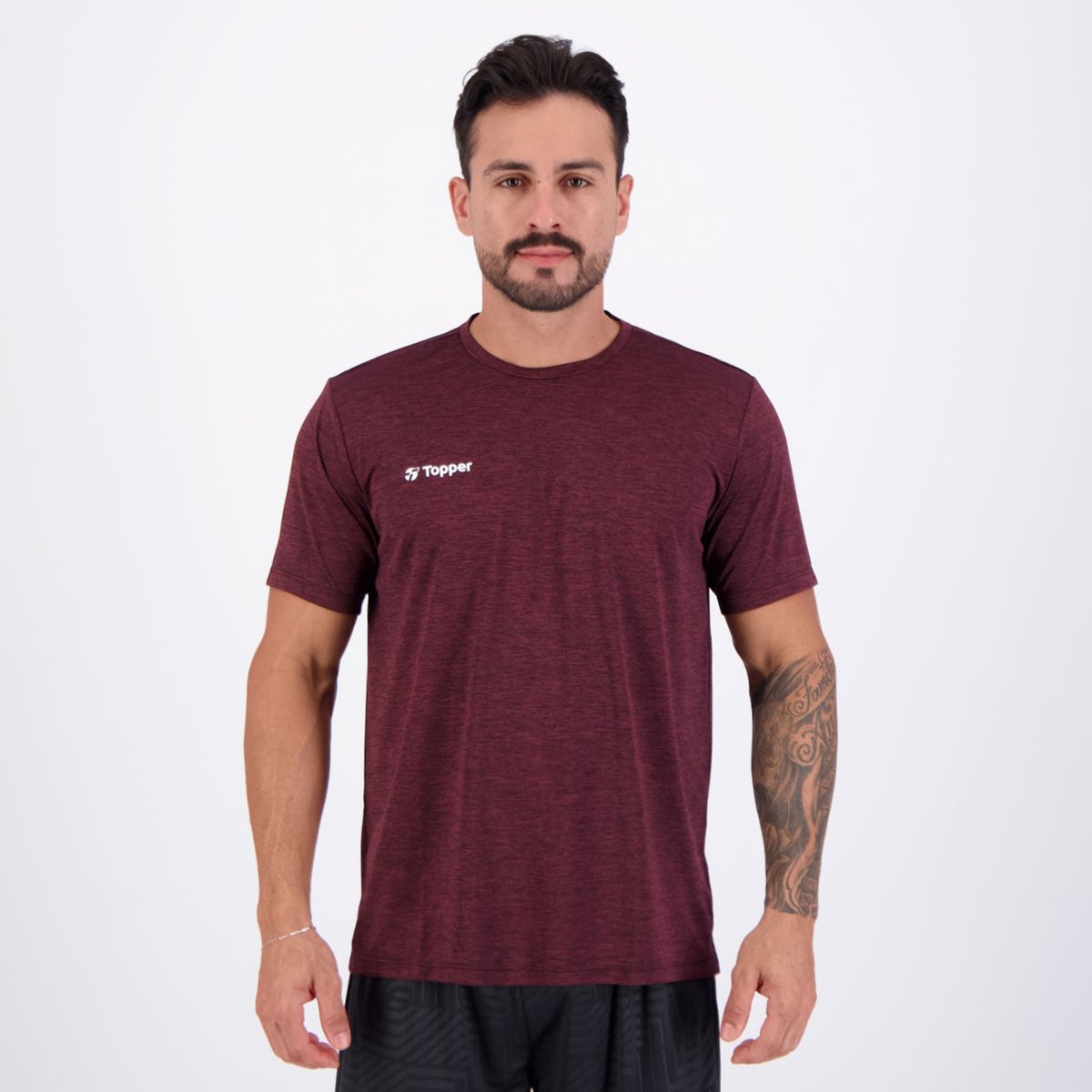 Imagem principal Camiseta Topper Treino Classic Mescla bordô Topper bordô