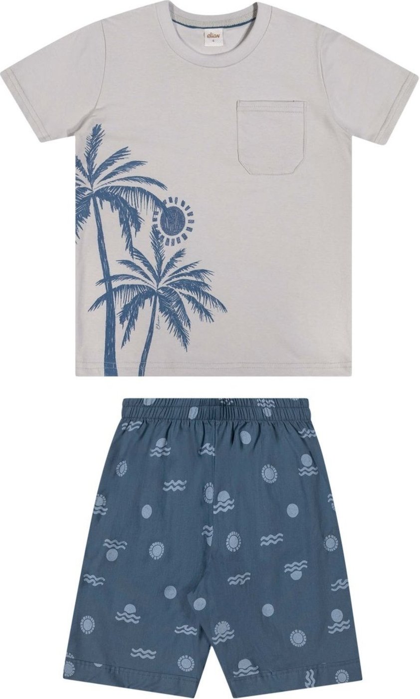 Imagem principal Infantil - Conjunto Menino Tropical Com Bolso Elian marrom Elian marrom