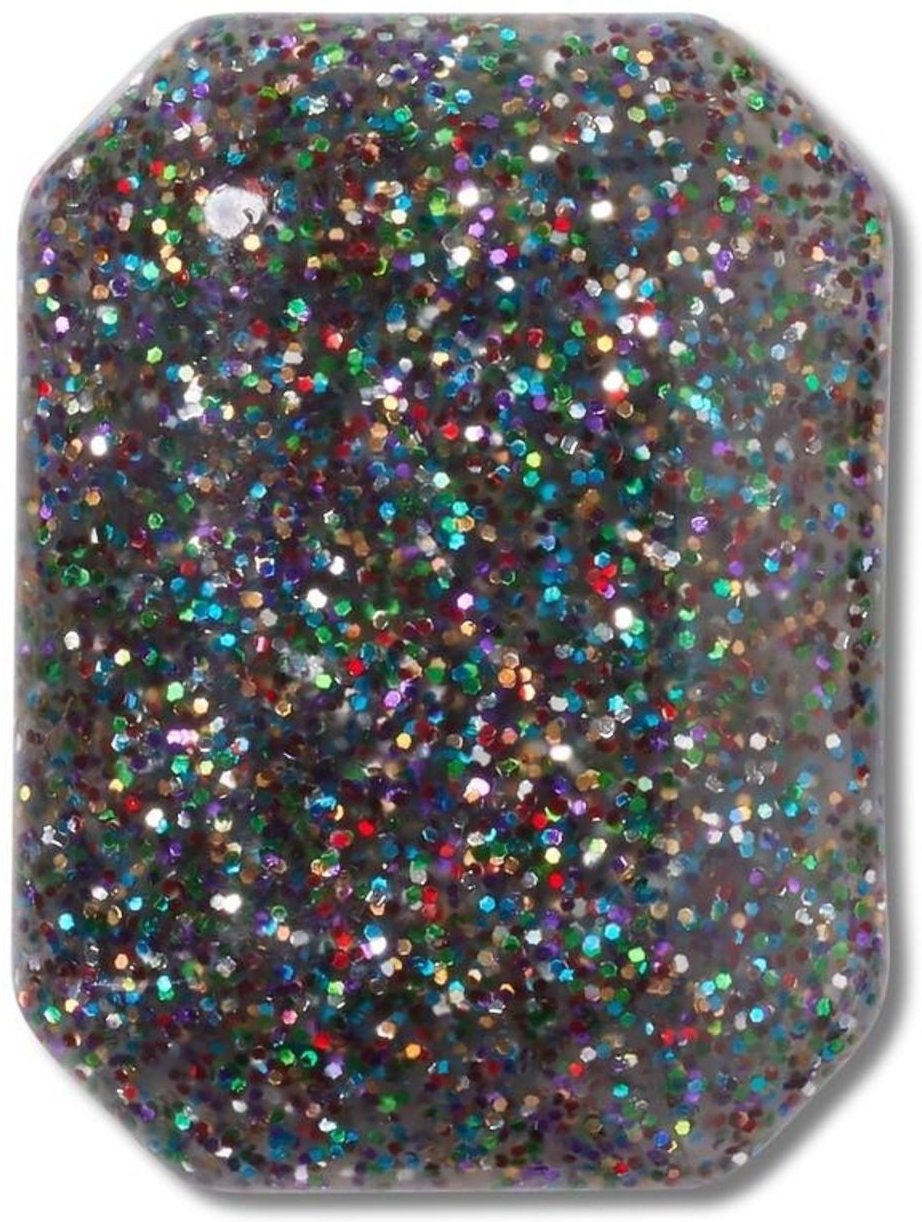 Infantil - Jibbitz™ Pedra Preta Glitter Arco-Íris