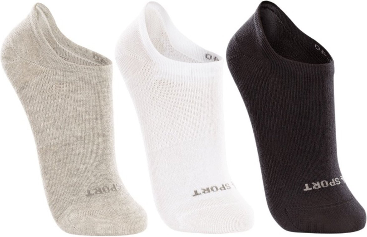 Imagem principal Meia Lupo Sapatilha Invisível - 03170-089 - 3 pares Branco/Cinza preto Lupo preto