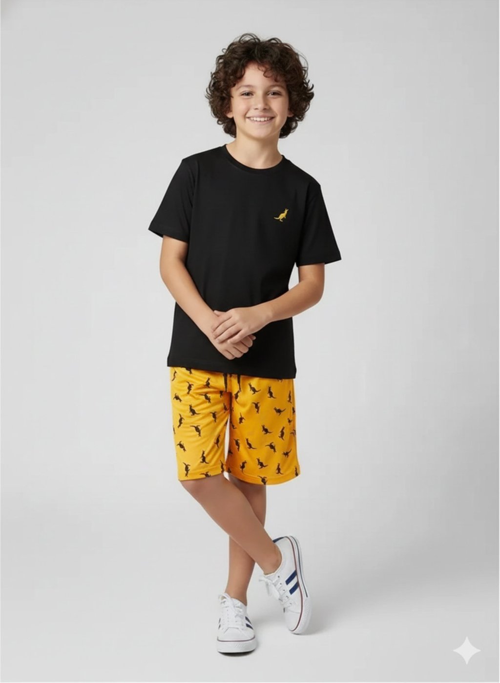 Imagem principal Infantil - Conjunto Menino Verão Básico Kangulu ROSA AZUL KIDS preto ROSA AZUL KIDS preto