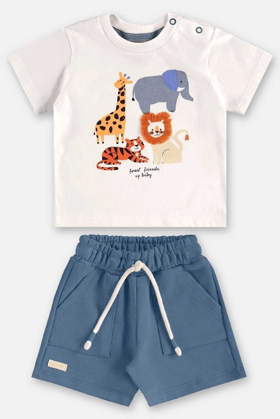 Imagem principal Infantil - Conjunto Camiseta e Bermuda Up Baby bege Up Baby bege
