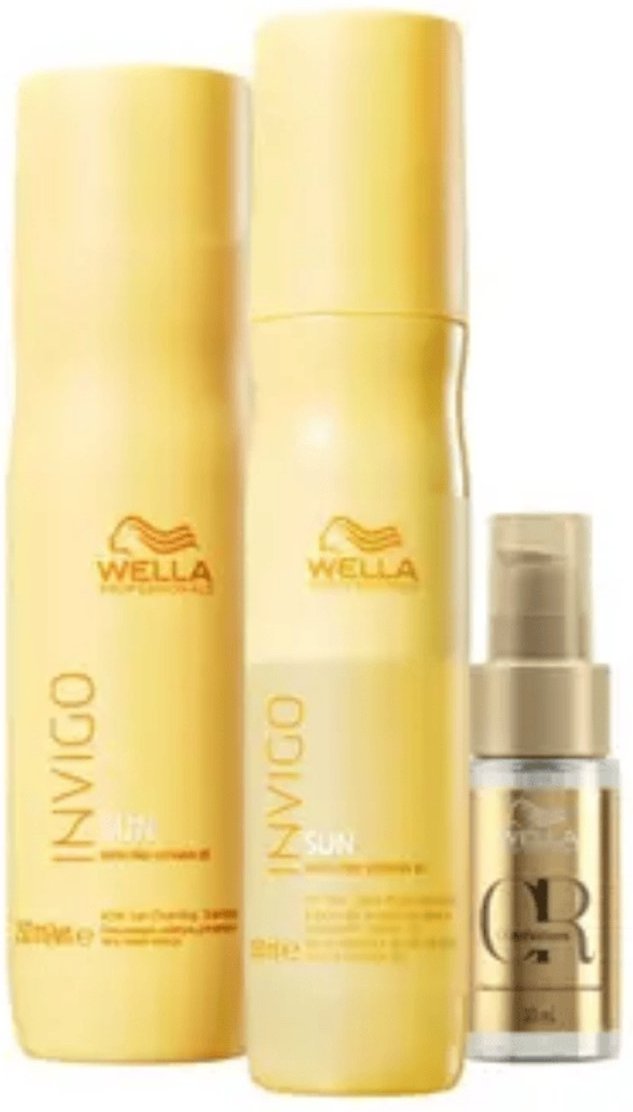 Kit Wella Invigo Sun Shampoo Leave-in Óleo (3 produtos)
