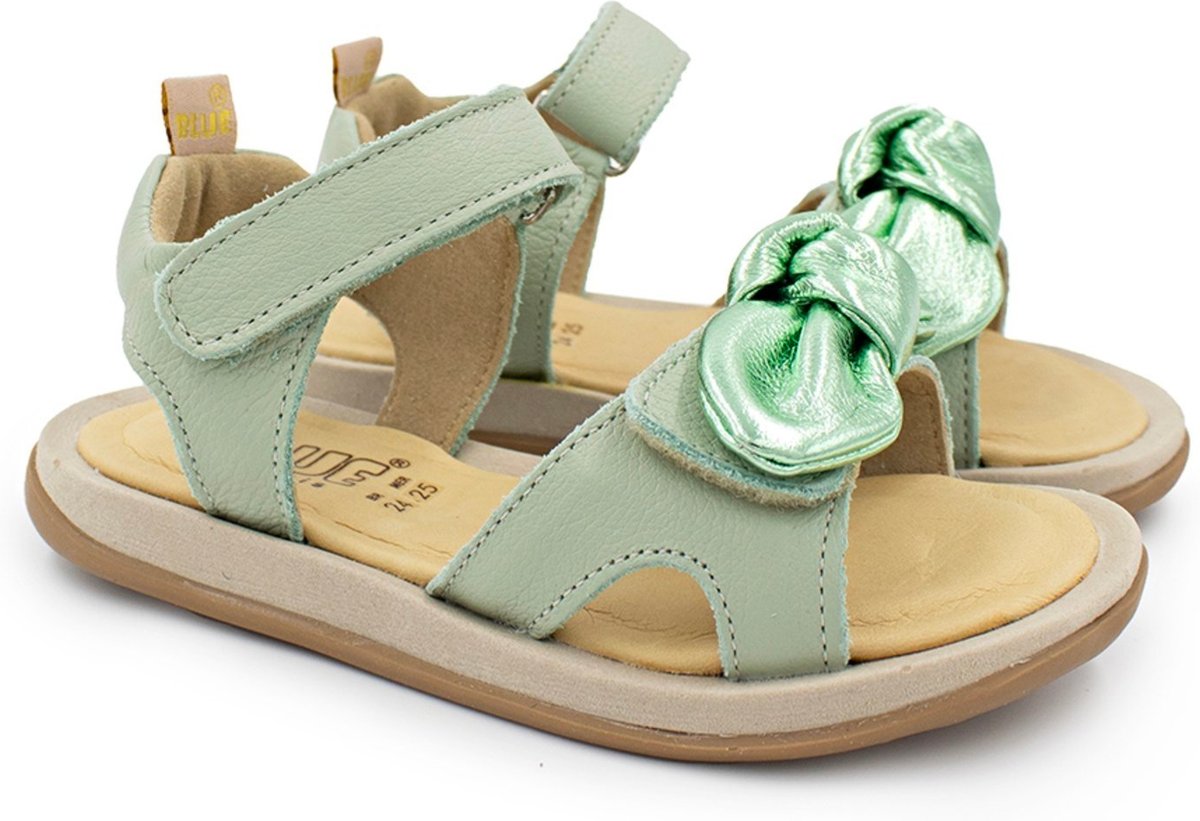 Infantil - Sandalia Menina Blue Jamila Couro Verde Agua