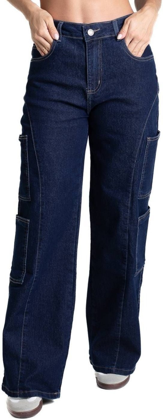 Calça Jeans Sawary Wide Leg Petit - 281899