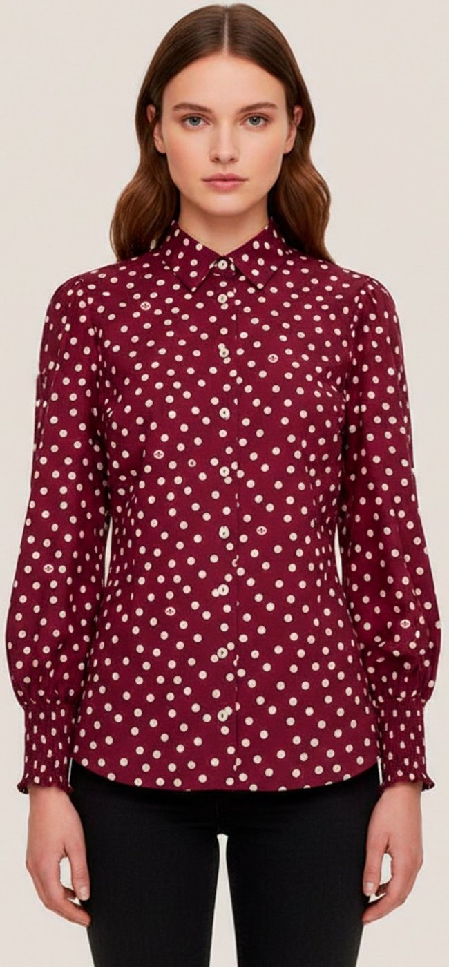 Imagem principal Camisa Dudalina Slim Ou26 Feminino bordô Dudalina bordô