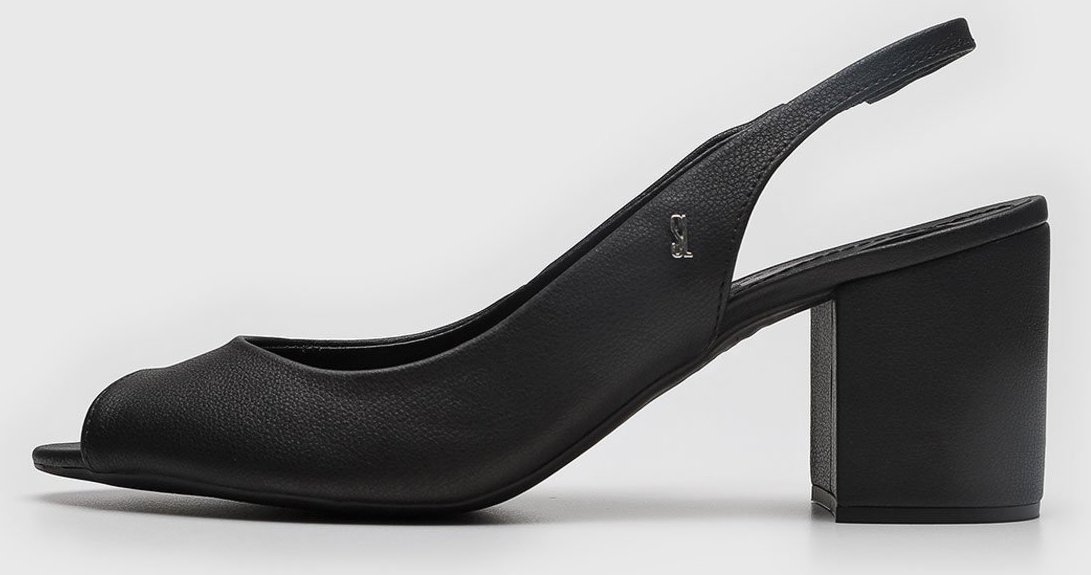 Imagem principal Scarpin Feminino Santa Lolla Slingback Peep Toe preto Santa Lolla preto