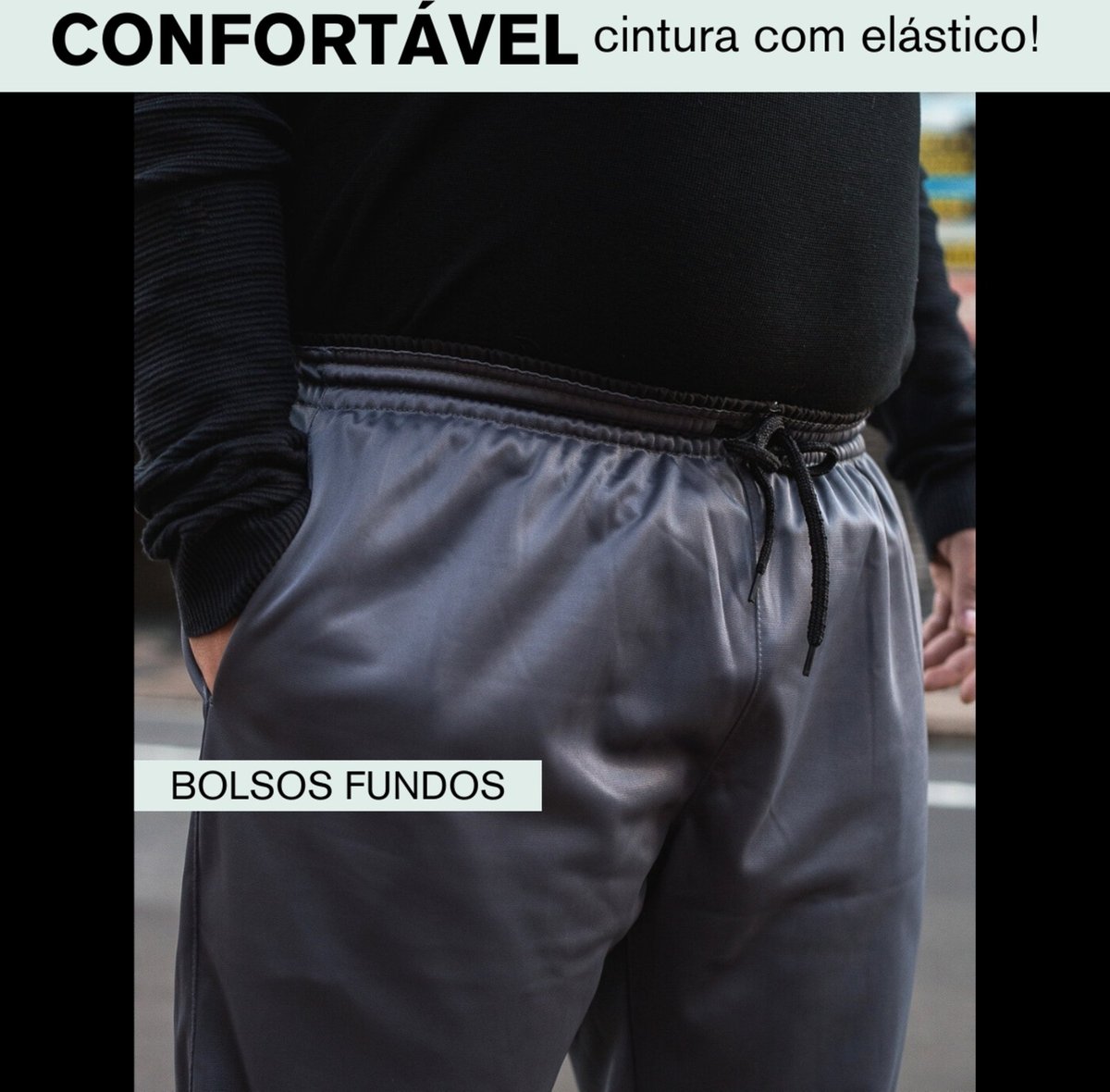 Imagem principal KIT 2 Calça Plus Size Ks Tecido Helanca Esporte Confortavél Academia Bolso azul/azul marinho/preto KS azul/azul marinho/preto
