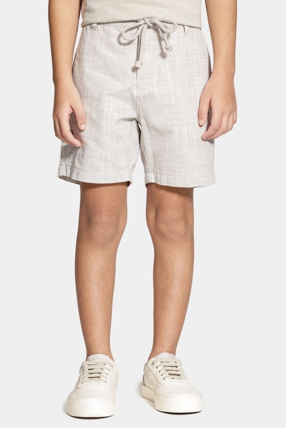 Imagem principal Infantil - Bermuda Aramis Chino Algodão Flamê Bolsos Off White branco white Aramis branco white