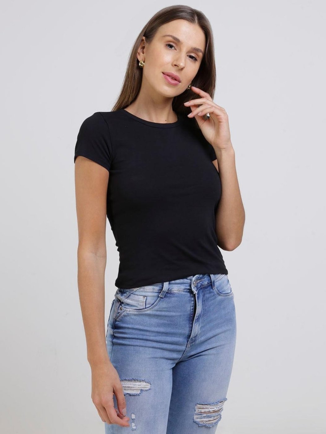 Imagem principal Blusa Manga Curta Autentique Feminina Preto unico Autentique unico