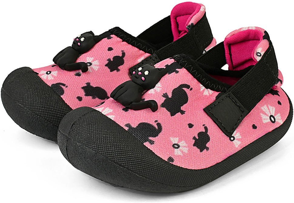 Imagem principal Infantil - Sapatinho Babuche Conforto Slip On Menina Verão Rosa Gatinha Mzkid preto/rosa rosa Mzkid preto/rosa rosa