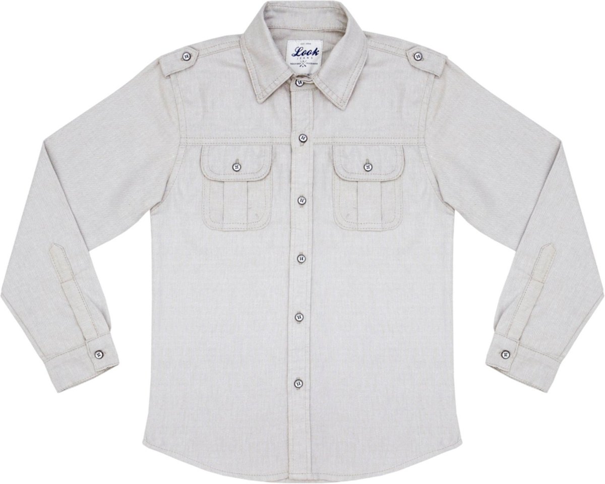 Imagem principal Infantil - Camisa Juvenil Look Jeans Manga Longa cinza Look Jeans cinza