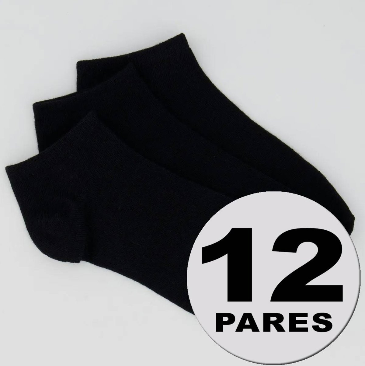 Kit Meia Selene Sapatilha 12 Pares Preta