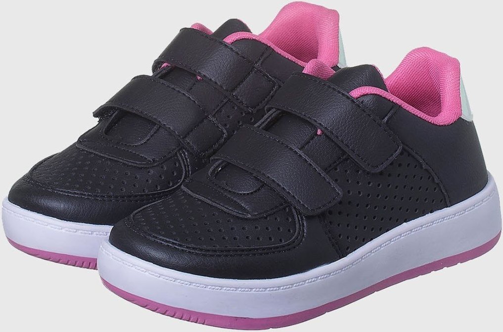 Imagem principal Infantil - Tênis Feminino Escolar Casual Preto com tep Kidstep pink/preto pink Kidstep pink/preto pink