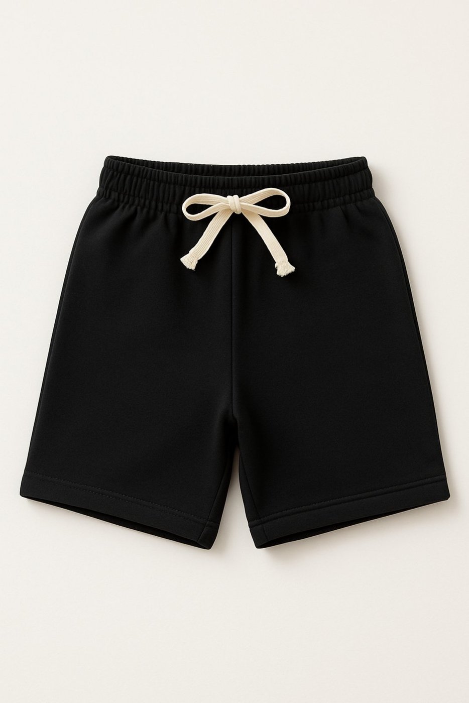 Imagem principal Infantil - Bermuda Moletinho Masculina Preto com Cardaço Babei no Look unico Babei no Look unico