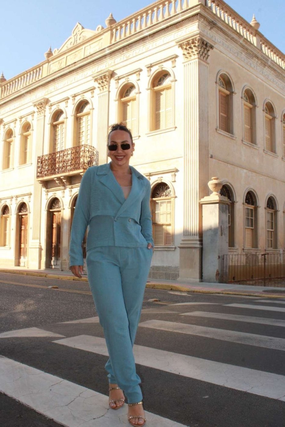 Imagem principal Jaqueta Vanibele Crepe azul Vanibele azul