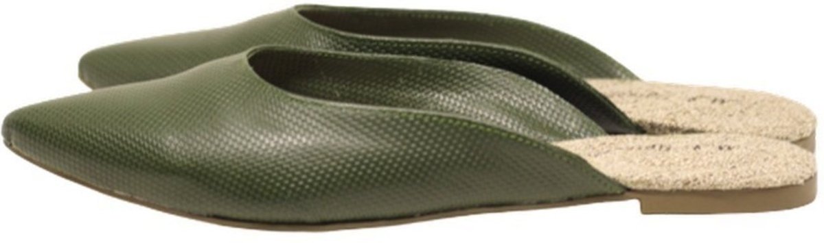 Imagem principal Mule Bico Fino em Couro Salto Baixo Spinelli verde Spinelli verde