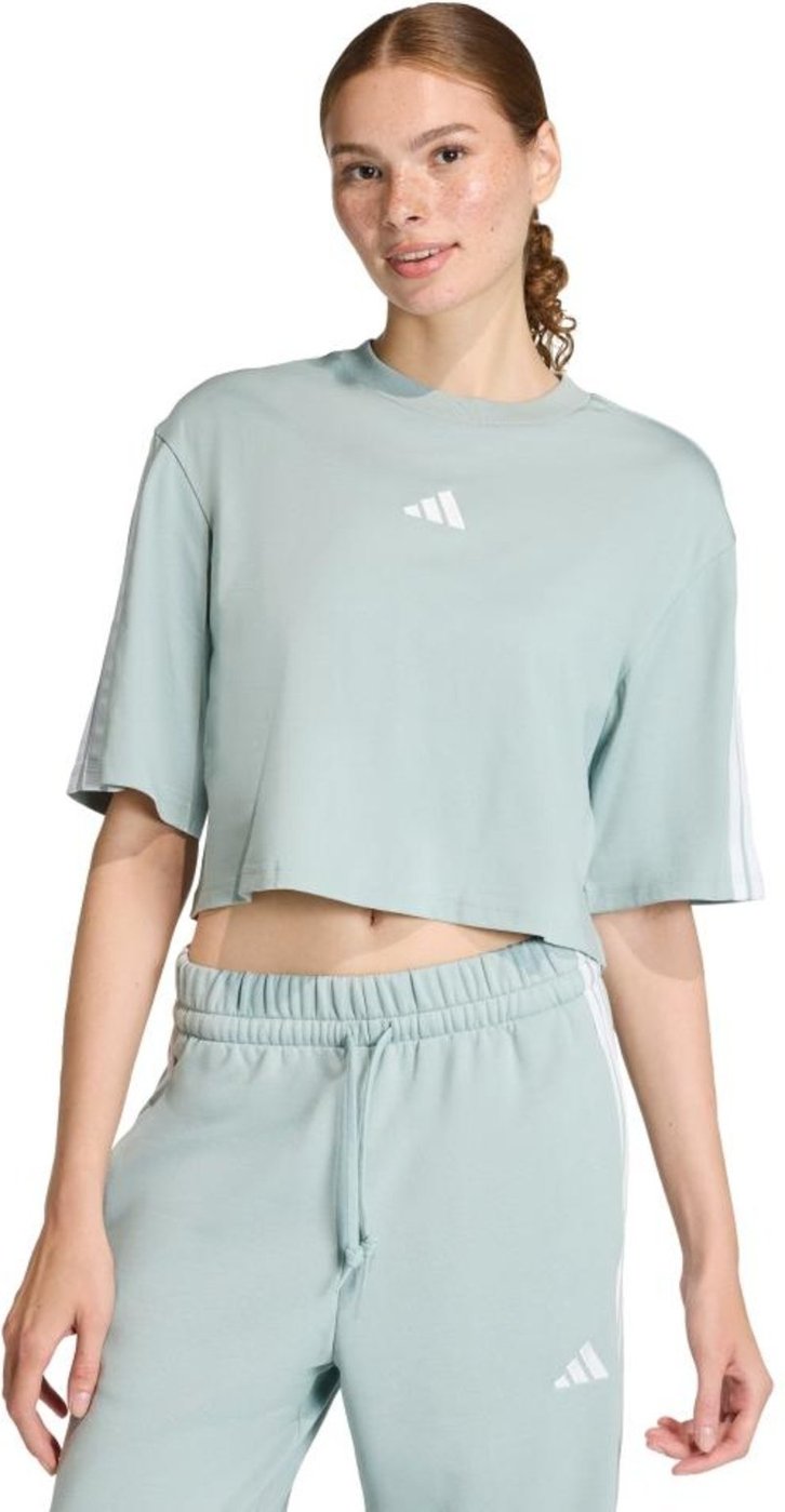 Imagem principal Essentials Camiseta Solta de Algodão Três Listras adidas Sportswear verde adidas Sportswear verde