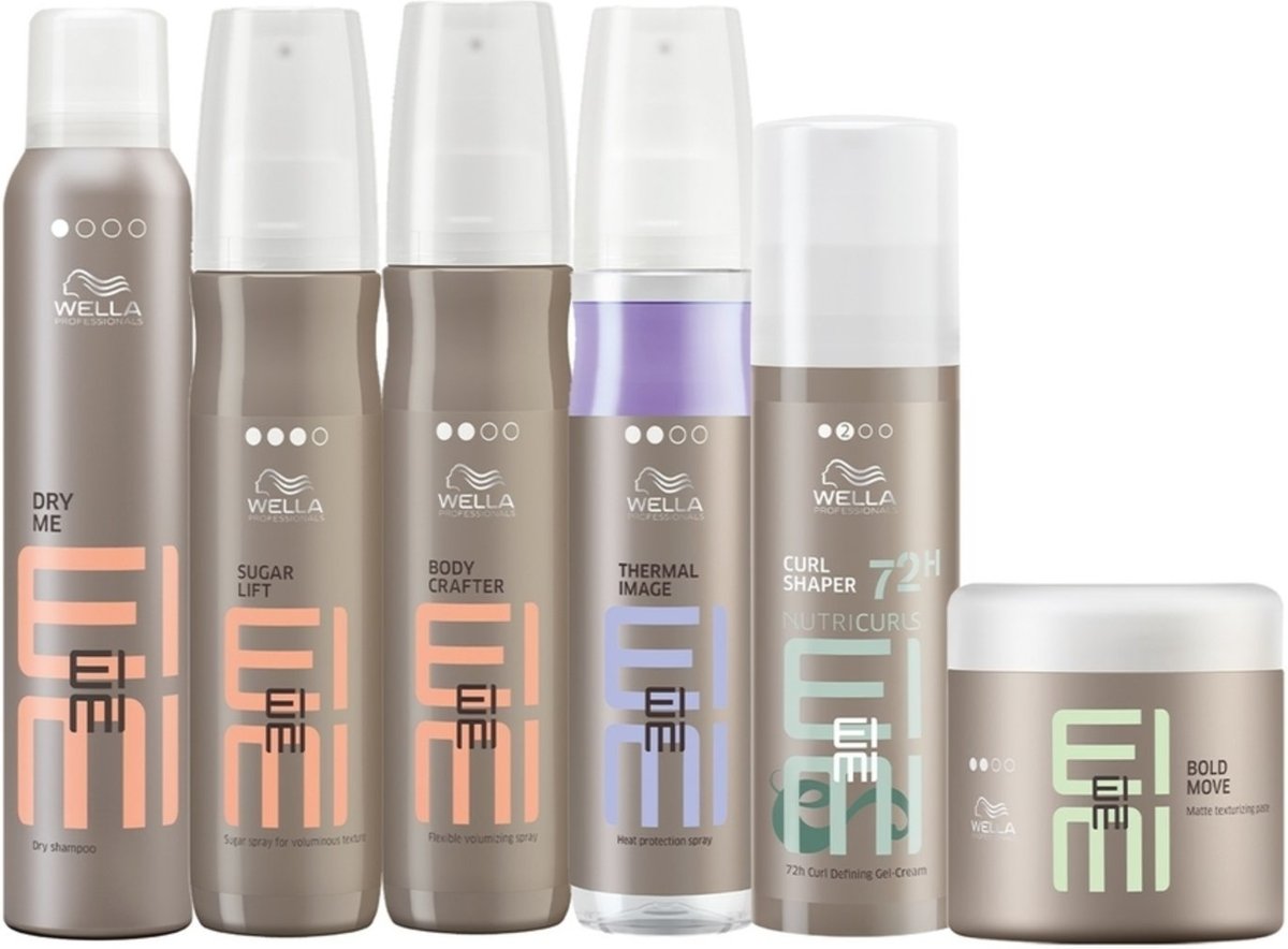 Imagem principal Kit Wella Professionals EIMI Spray Textura Volume Curl Pasta Thermal (6 produtos) multicolorido WELLA PROFESSIONALS multicolorido