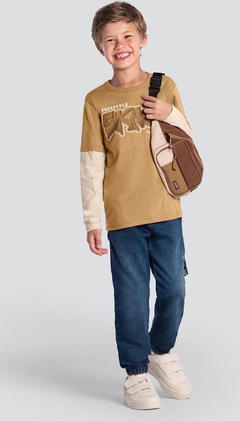 Imagem principal Infantil - Camiseta menino de skate Brandili cinza Brandili cinza