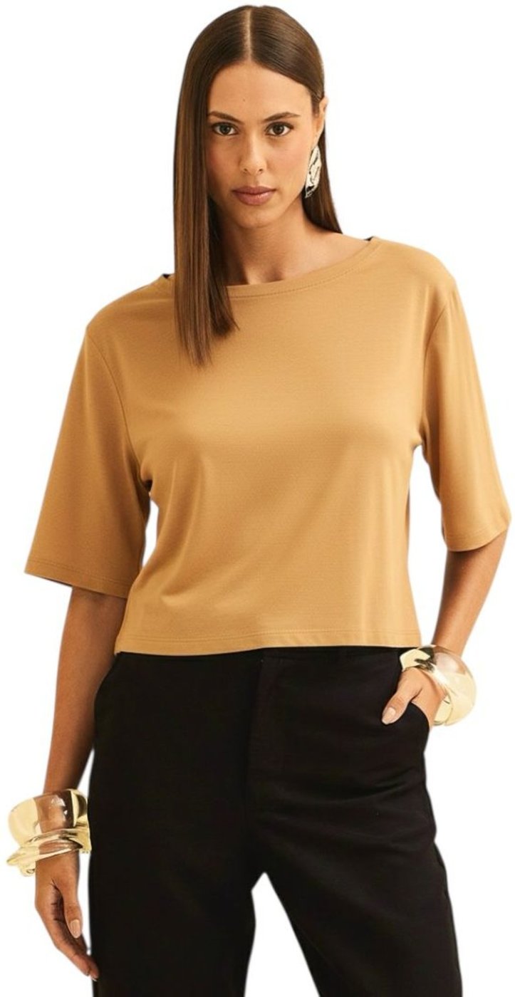 Imagem principal Blusa Basic Solta Em Linho Forum Ebbela marrom Forum marrom