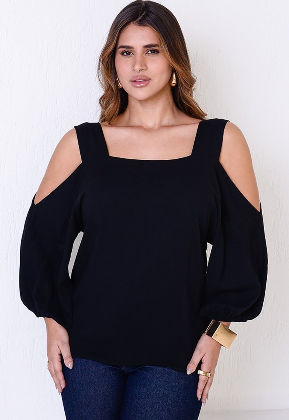 Blusa Ombro Vazado BBonnie Serena Preta