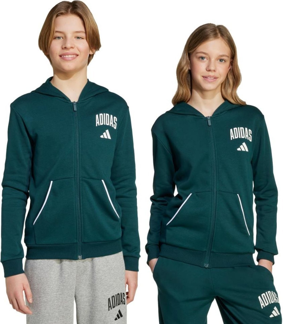 Infantil - Moletom com zíper completo Seasonals Essentials Collegiate Typography para s adidas Sportswear