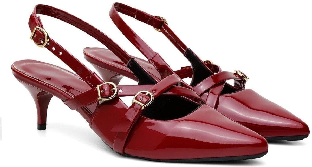 Scarpin Feminino Anna Andrade Sapato Social Elegante Tiras Ajustáveis Conforto Verniz