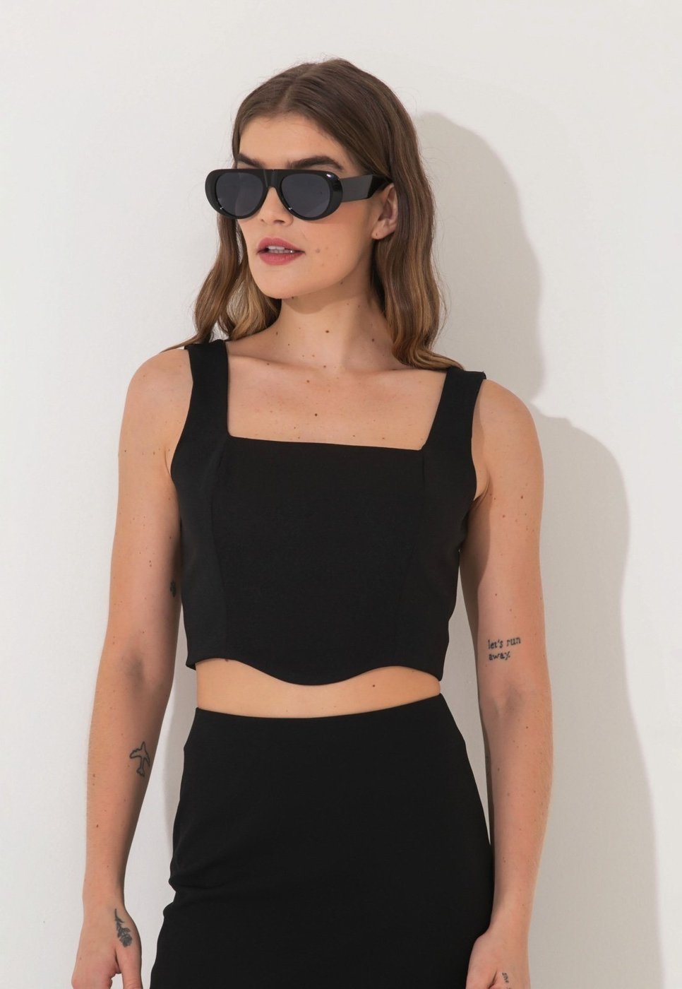 Imagem principal Cropped Alfaiataria Traymon Com Zíper preto Traymon preto