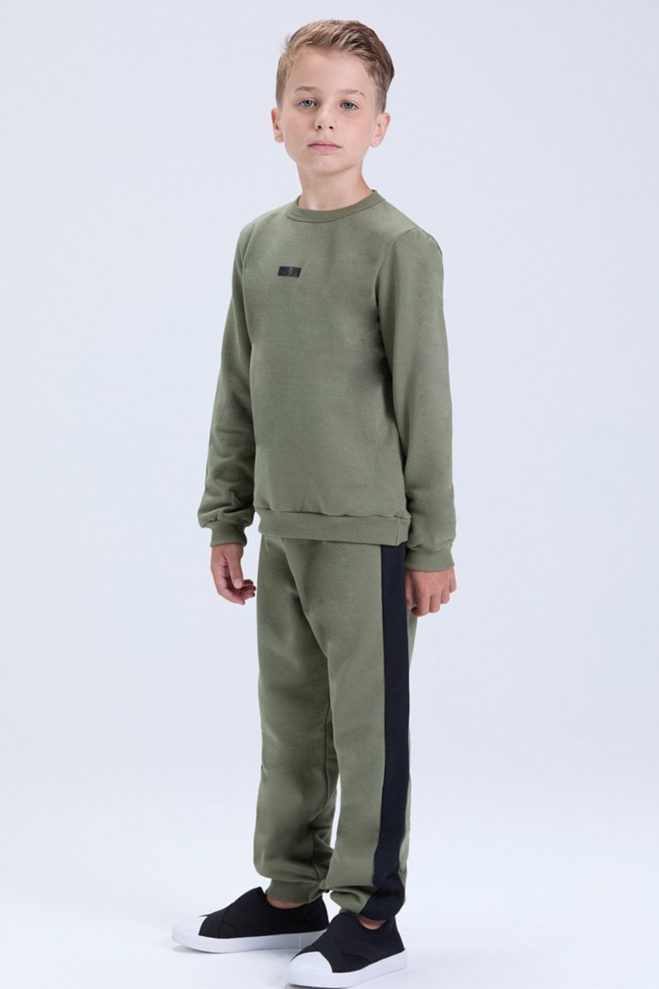 Imagem principal Infantil - Conjunto de Inverno Masculino Moletom com Faixa Lateral VIDA COSTEIRA cinza VIDA COSTEIRA cinza
